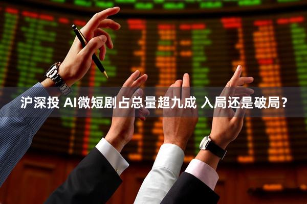 沪深投 AI微短剧占总量超九成 入局还是破局？